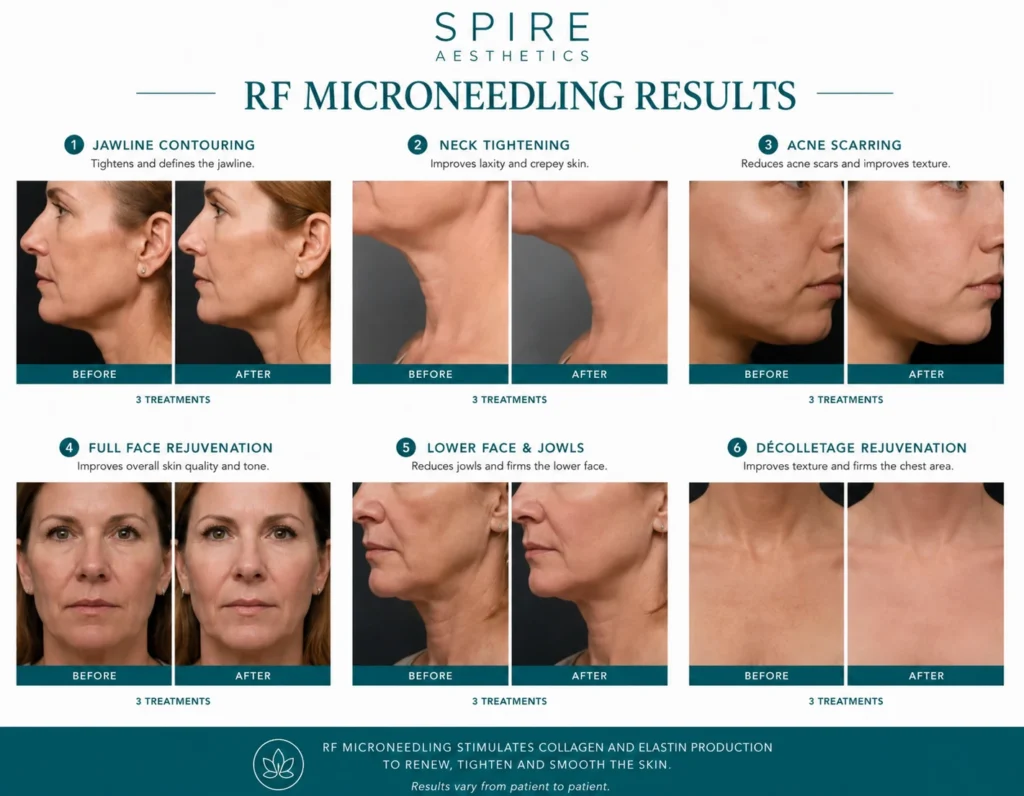 RF Microneedling Skin tightening London results