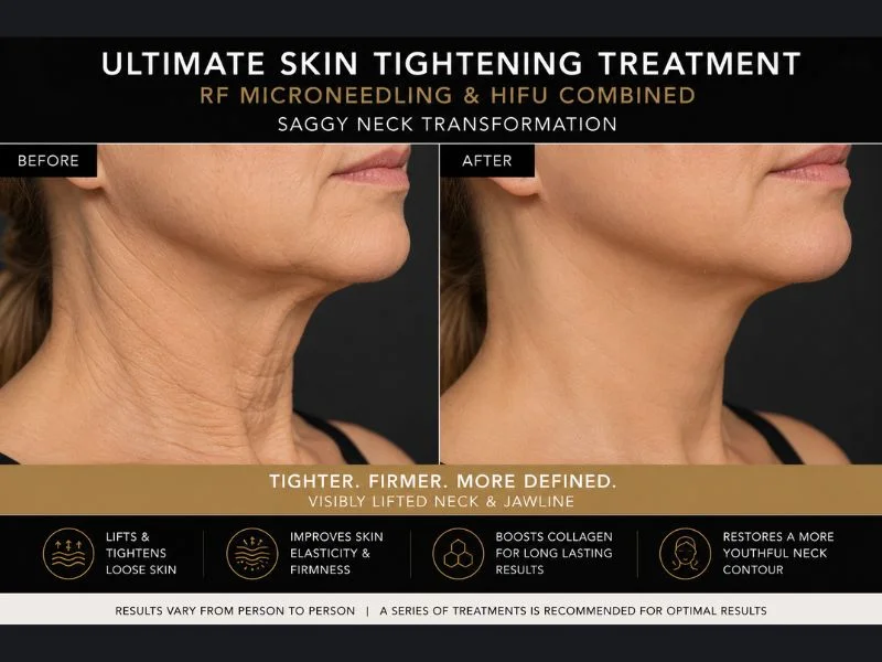 before and after Ultimate skin tightening treatment London