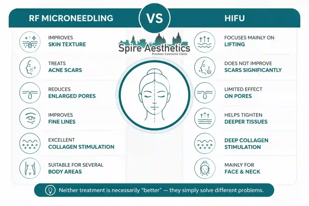 RF Microneedling vs HIFU: Which Treatment Gives Better Results London?